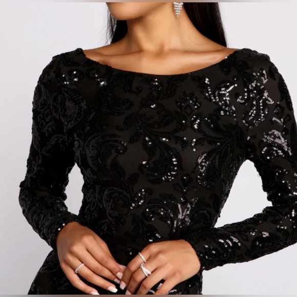 Windsor Kimmy Formal Sequin Mini Dress - Picture 3 of 9